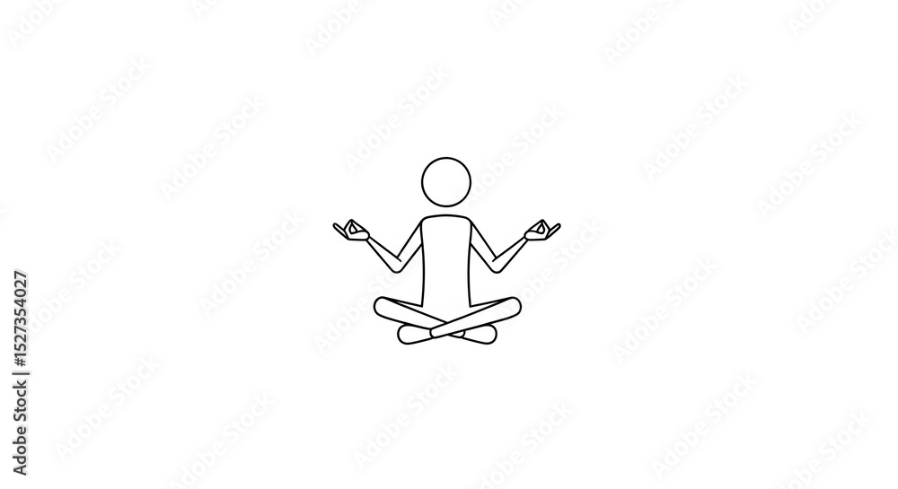 Serene Meditation: Finding Inner Peace and Balance Through Mindfulness, A Simple Icon Representing Calm and Well-being in a Chaotic World. Serene Meditation: Finding Inner Peace and Balance Through Mindfulness, A Simple Icon Representing Calm and Well-being in a Chaotic World.