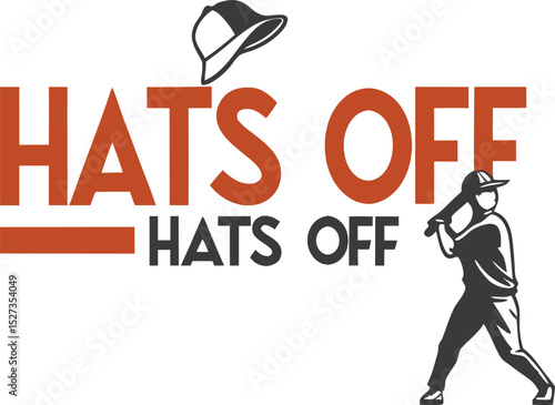 HATS OFF hats off Typography T-shirt Design Print Ready Eps cut file 