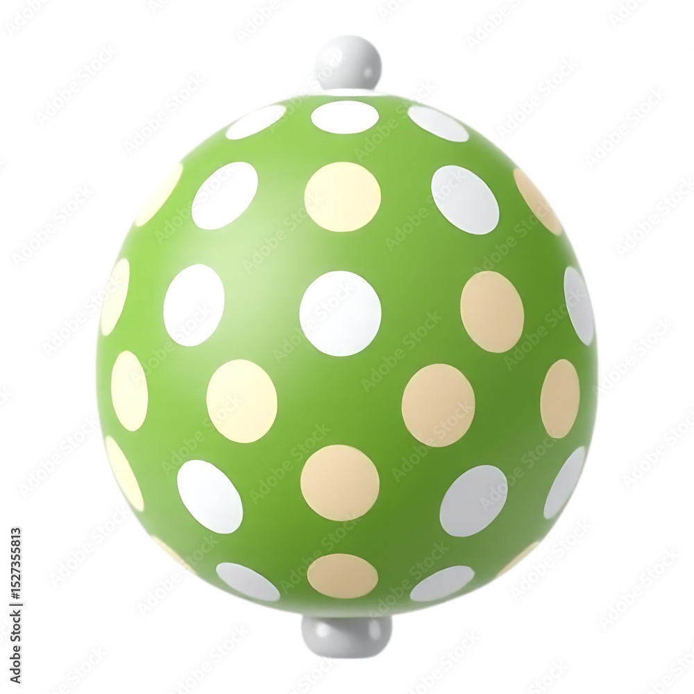 Festive 3D Rendered Christmas Ball Ornament with Polka Dots Festive 3D Rendered Christmas Ball Ornament with Polka Dots