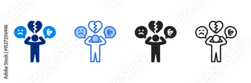 Trauma Icon Set Multiple Style Vector Illustration