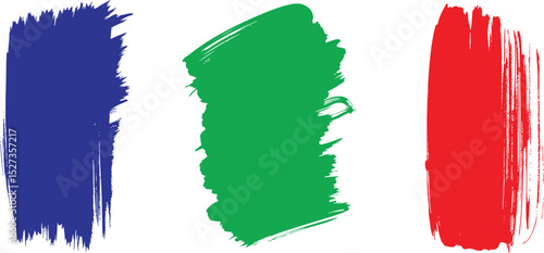 Multicolored paint brush strokes