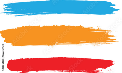 Multicolored paint brush strokes