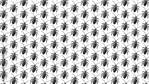 seamless geometric pattern cockroaches