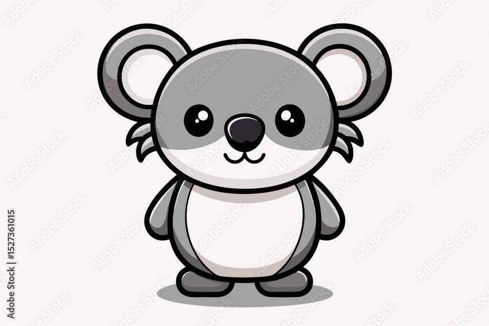 Naklejka premium Adorable Cartoon Koala Bear Pixel Art Illustration
