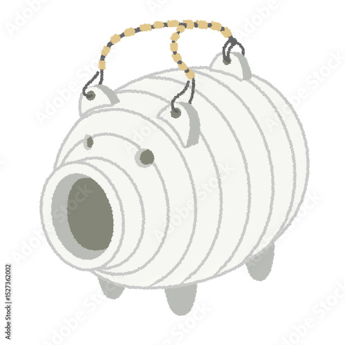 蚊取り豚のイラスト