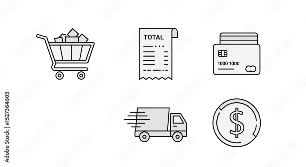 E-commerce Icon Set for Online Shopping Success E-commerce Icon Set for Online Shopping Success