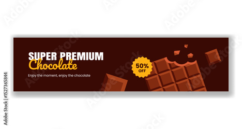 Social Media Advertising Template Celebrating World Chocolate Day with Chocolate Elements