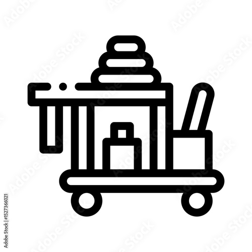 housekeeping cart line icon
