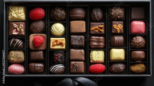 Assorted luxury chocolates in a gift box