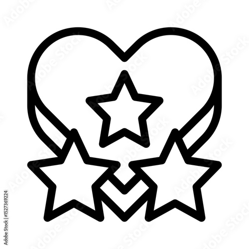 love rating line icon