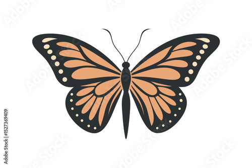 Classic Vintage Butterfly Sketch For A Nostalgic And Timeless Feel vector art illustration