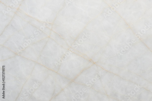 A close up shot displaying a white marble surface with subtle beige veining running throughout the stone