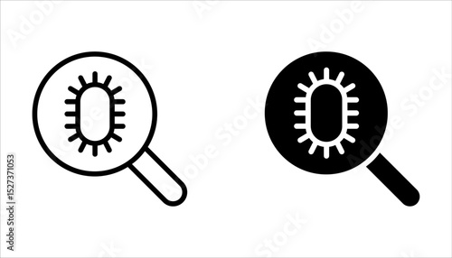 Simple set of virus and bacteria icons. Premium quality objects. Vector signs isolated on a white background.