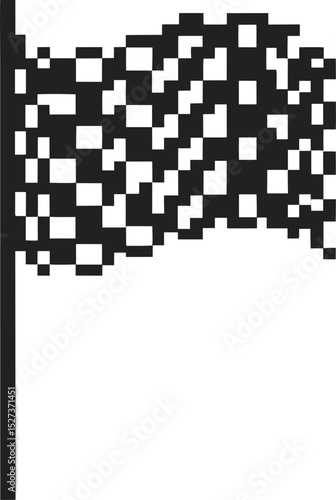Black and white checkered racing flag icon symbolizing finish, victory, motorsport