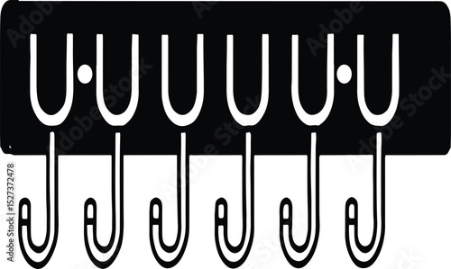 set of black kitchen hanger.