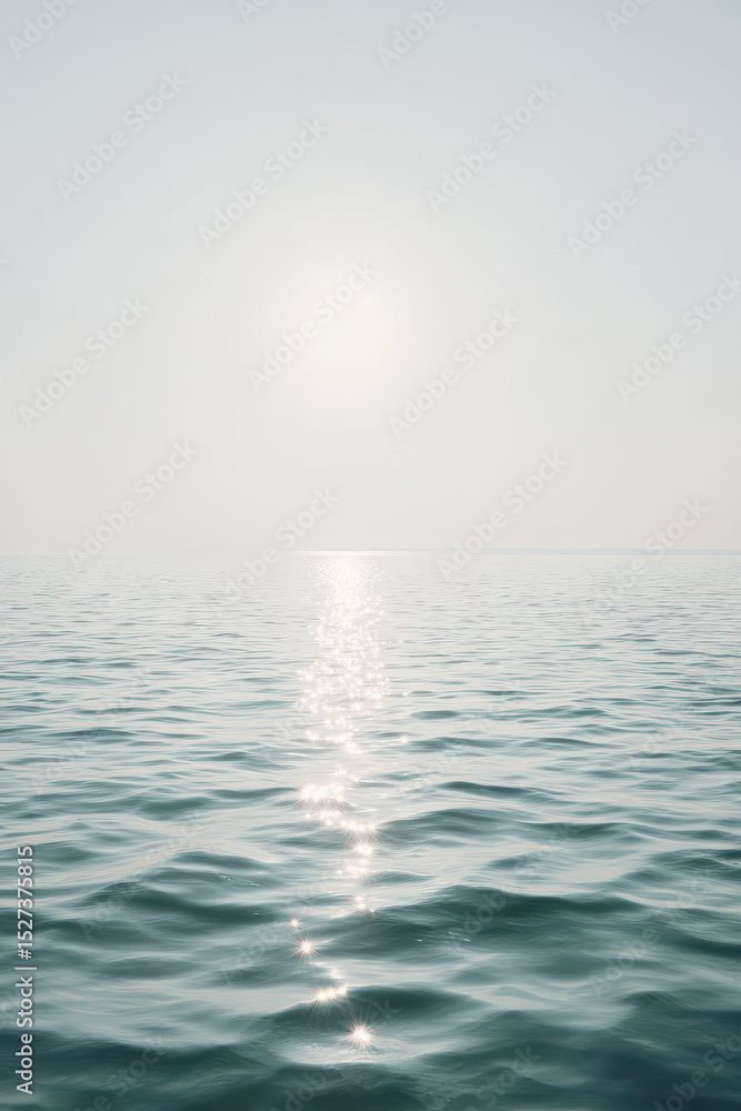 Obraz premium serene lake reflecting soft ultrabright light patterns on its surface