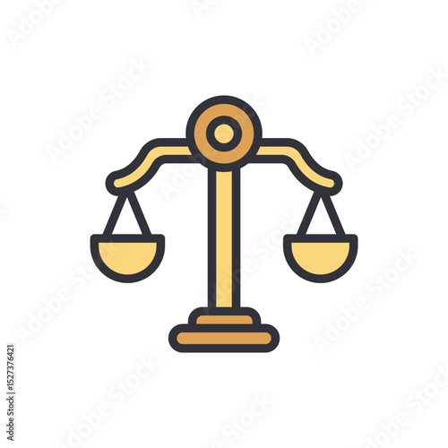 Golden Scales Of Justice Symbolizing Legal Fairness And Equilibrium