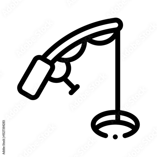 ice fishing line icon