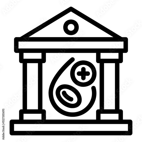 blood bank Line Icon