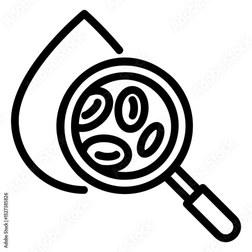 blood analysis Line Icon