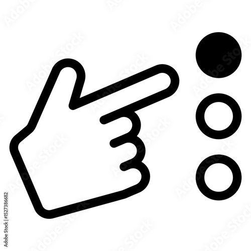 선택 손가락 아이콘