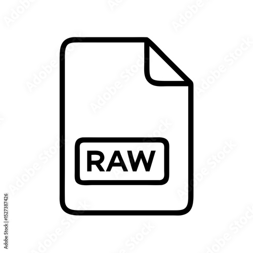 File representing raw image format with linear vector icon design, Photographer's Day  