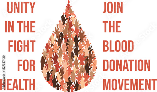 Join the Blood Donation Movement - Vector Image
