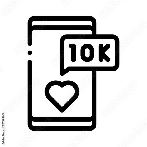 fame likes line icon