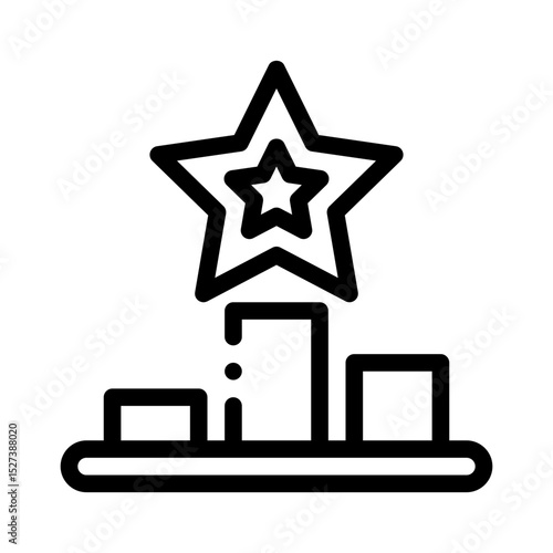 fame ranking line icon