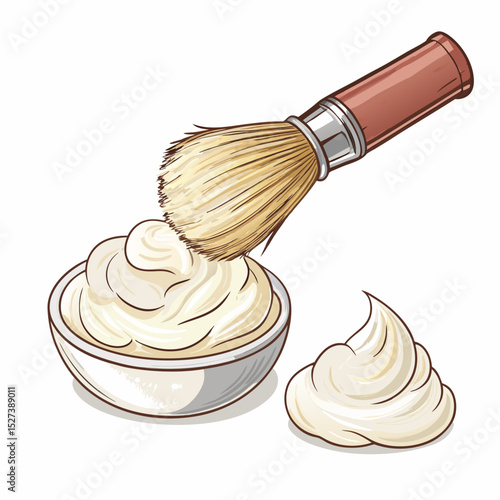 Create a vector illustration of bold, white shaving foam strokes, dynamic and textured, suggesting movement and application.  High resolution, clean lines.