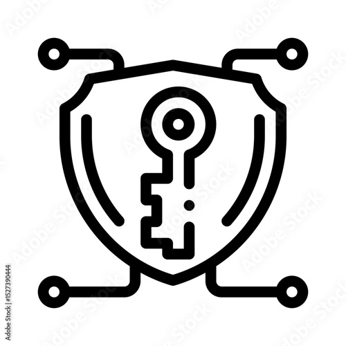 cryptography line icon