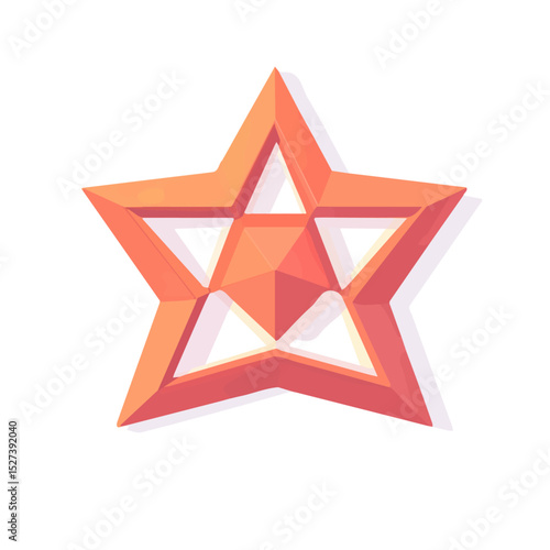 2D flat Star Of David Judaism illustration vector, isolated on a white background.