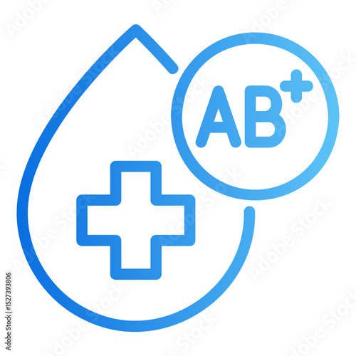 blood type ab+ Gradient icon