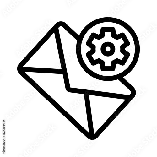email settings line icon