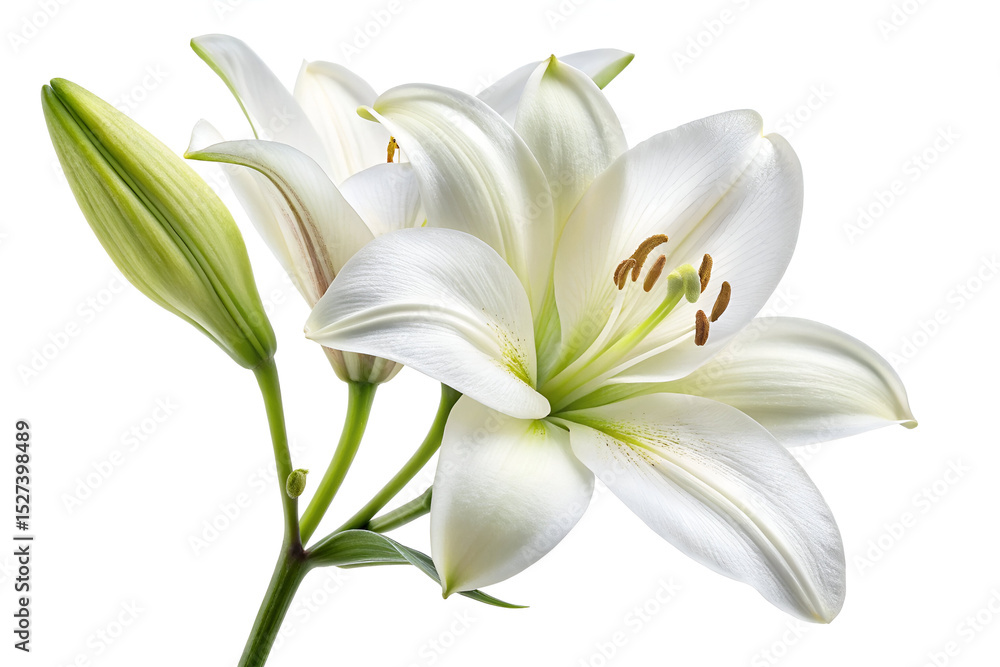 Obraz premium white lily isolated on white