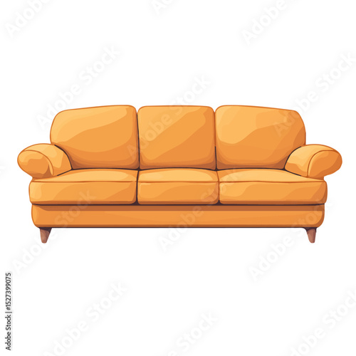 2D flat Sofa vector illustration, isolated on a white background.