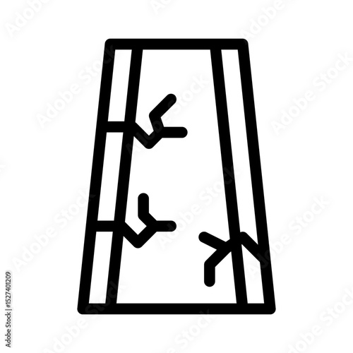 fault line line icon