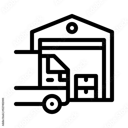 warehouse line icon