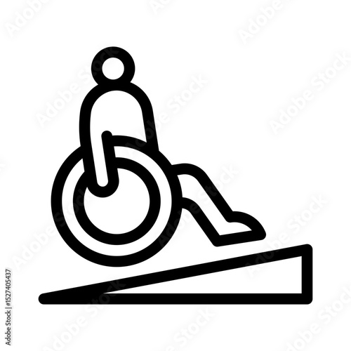 accessibility ramp line icon