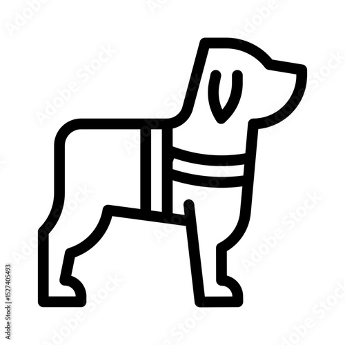 gide dog line icon