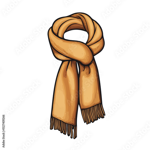 2D flat Scarf Pin illustration vector, isolated on a white background.