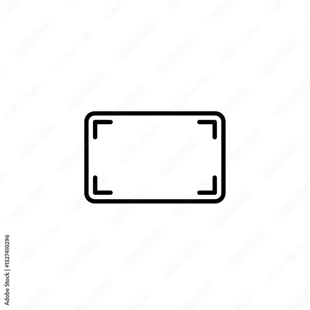 Minimalist Target Frame Icon Vector for Web and Mobile Design. Isolated Rectangular Shape with Corner Brackets for Business, Technology and Presentation Projects. Minimalist Target Frame Icon Vector for Web and Mobile Design. Isolated Rectangular Shape with Corner Brackets for Business, Technology and Presentation Projects.