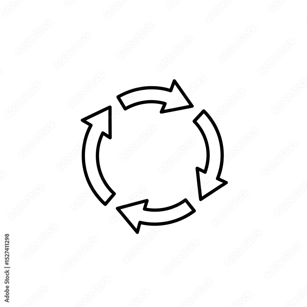 Rotating Arrows Symbol: A Clean and Simple Cycle Illustration for Process, Workflow and Renewable Energy Concepts Rotating Arrows Symbol: A Clean and Simple Cycle Illustration for Process, Workflow and Renewable Energy Concepts