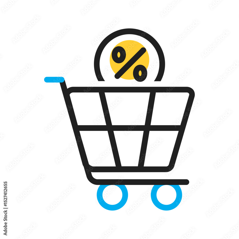 Vector multi color icon for Sales tax