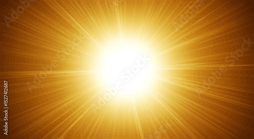Golden sunburst background with bright light rays emanating from the center