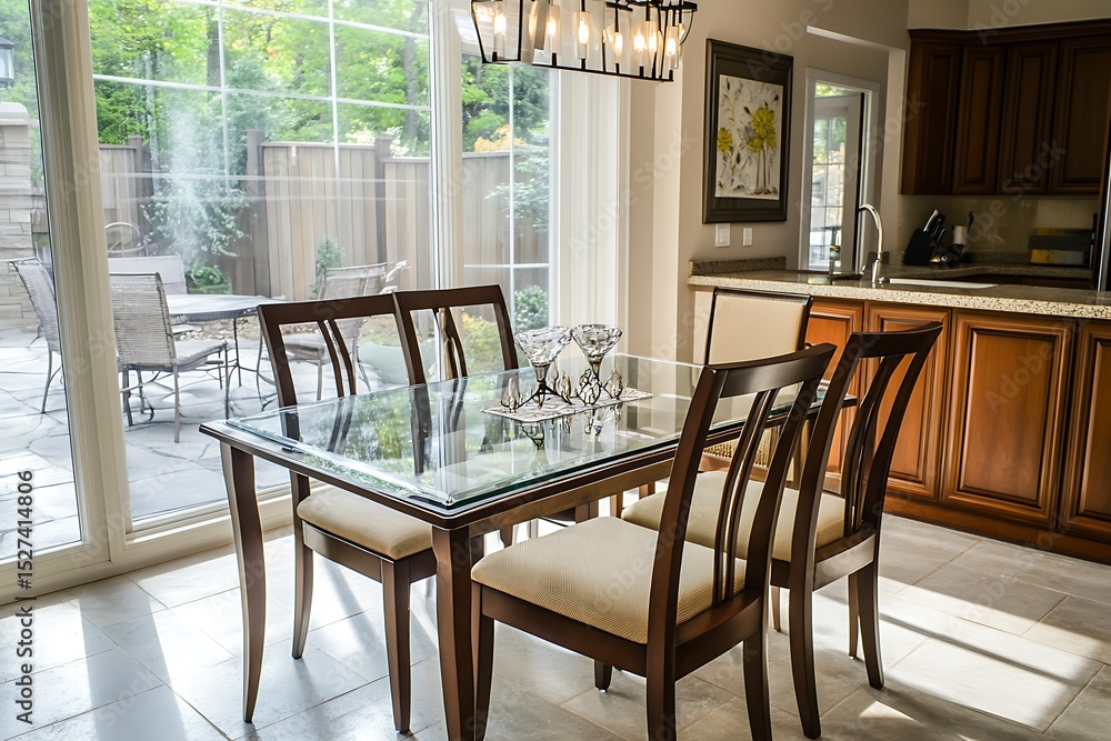Fototapeta premium a contemporary dining table