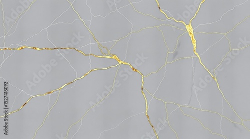 Elegant Cool Gray Marble with Delicate Gold Veins and Polished Minimalist Finish