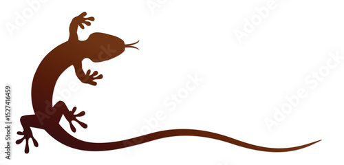 Stylized symbol with lizard silhouette.