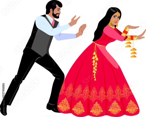bridal indian dance couple