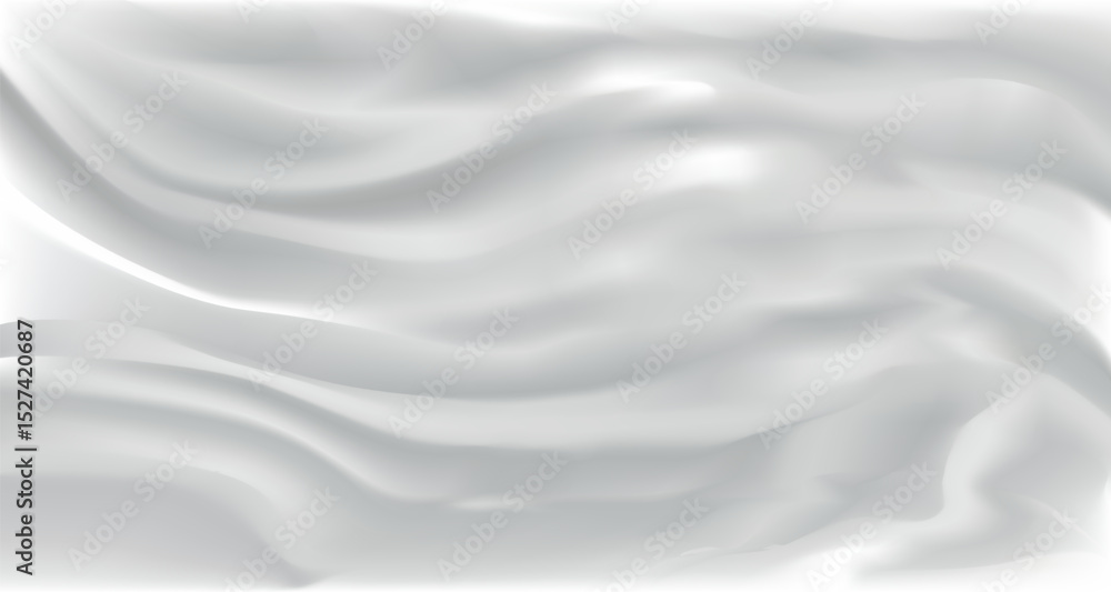 Naklejka premium white fabric with waves background